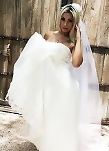 Angeles Cid in a wedding dress