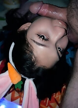 After some hot oral fun, ladyboy Mayvi gets her tight hole fucked with a dildo your hard cock. Great POV hardcore scene with a nice creampie
