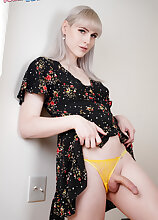 Lianna Lawson can't wait to pull her cock out and make it rock-hard for you! Watch her stroking it in this smashing solo scene