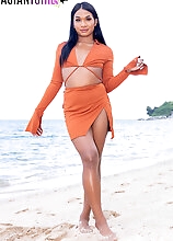 Ladyboy Toey is here and she is ready to get naughty tease you with her sexy body, natural tits and nice looking cock