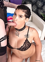 Two trans girls, Ivona Marie and Luna Nyx meet in a hot TS on TS hardcore! Watch Luna fucking Ivona's big ass in this bareback action